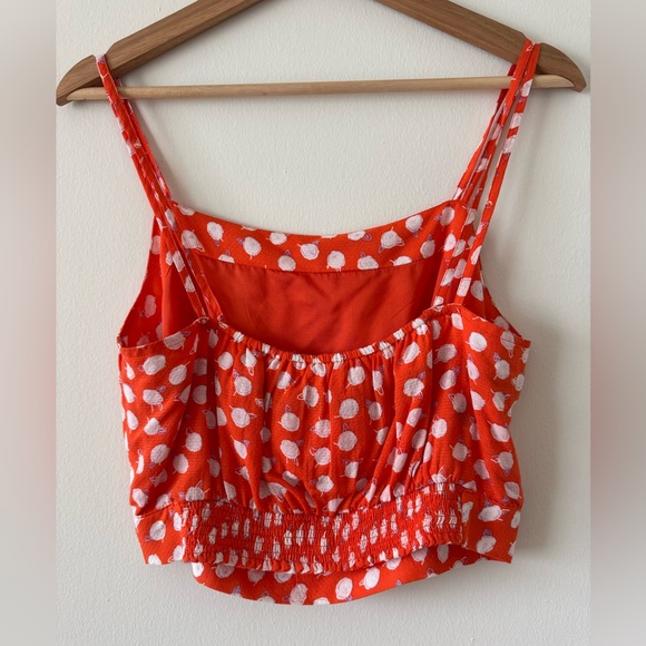ANTHROPOLOGIE Orange Daisie Midi Skirt & Tank Top Set Size S - Picture 11 of 12